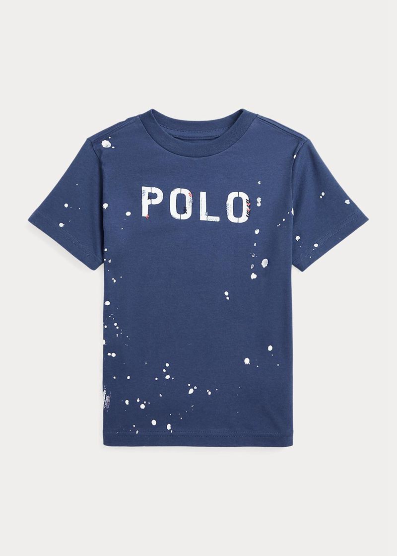 Camiseta Ralph Lauren Niño 1.5-6 Años Logo Cotton Jersey Chile Azul Marino PXEHM-2845